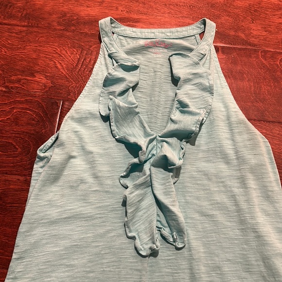 Lilly Pulitzer Blue Ruffle Shay Tank Top - Picture 3 of 6